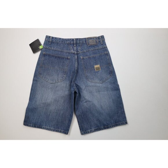 Deadstock Vintage 90s Marithe Francois Girbaud Mens 32 Baggy Denim Shorts Blue - Picture 8 of 11